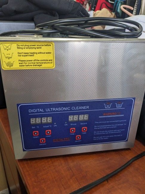 PS 20A Digital Ultrasonic Cleaner JEWELRY 120V 120W 3.2L DENTAL PCB Stainless