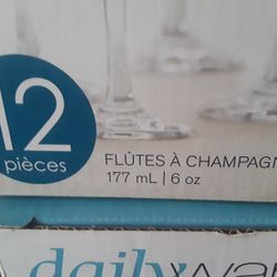 Dailyware Champagne Flute Glasses 6 oz