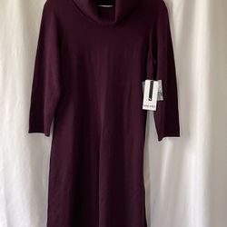 Nine West Knit Dress Aubergine Color New With Tags Size Large
