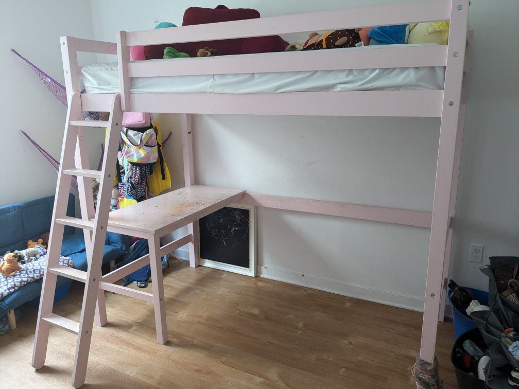 Twin Bunk Bed With Desk