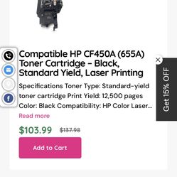 HP Color LaserJet Enterprise M652dn Laser Printer J7Z99A, Color, 50ppm, Duplex, 