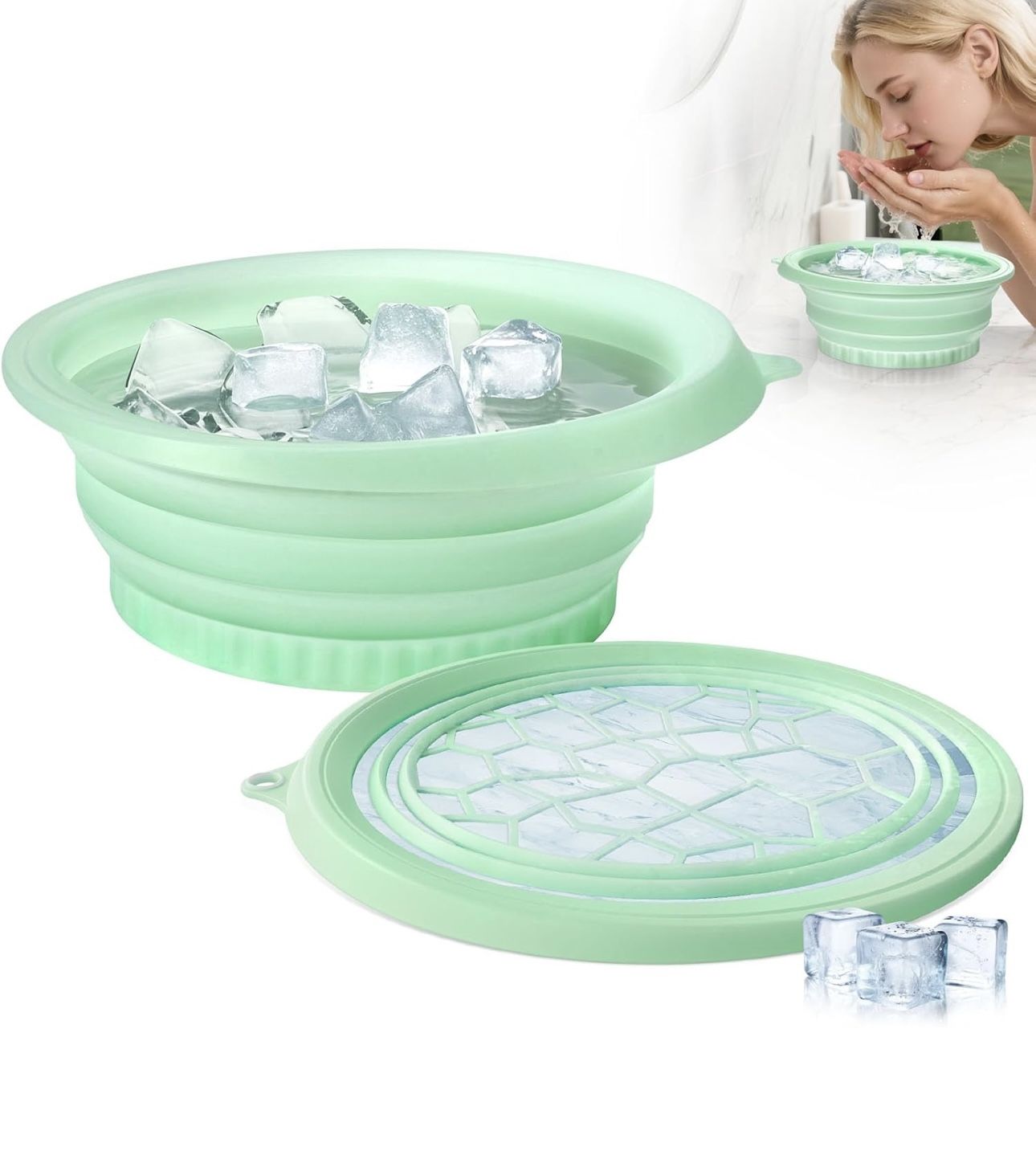 Viral Skincare Tool ❄️ Ice Facial Bowl – De-Puff & Glow Fast