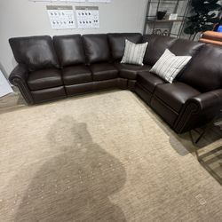 Leather Sectional Sofa Loveseat 