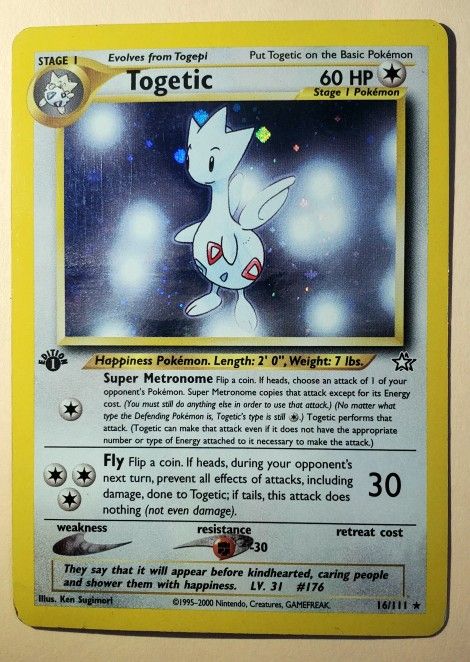 1st Edition TOGETIC HOLO 2000 Neo Genesis MINT WOTC Pokemon Card