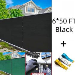 6' X 50' Fence Privacy Screen Heavy Duty 170 GSM Fencing Mesh Shade Net Cover.
