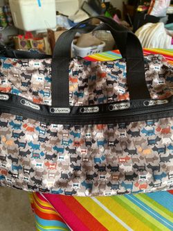 LeSporteSac bag with Scottish dog pattern