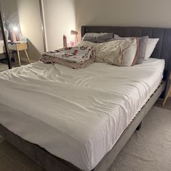 Bed Frame With Bed Mattress 
