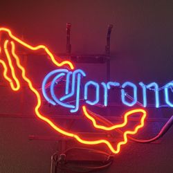 Corona Extra Neon Sign - Mexico Map