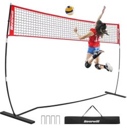 Freestanding 12 Foot Volleyball Net Training Equipment New, Open Box