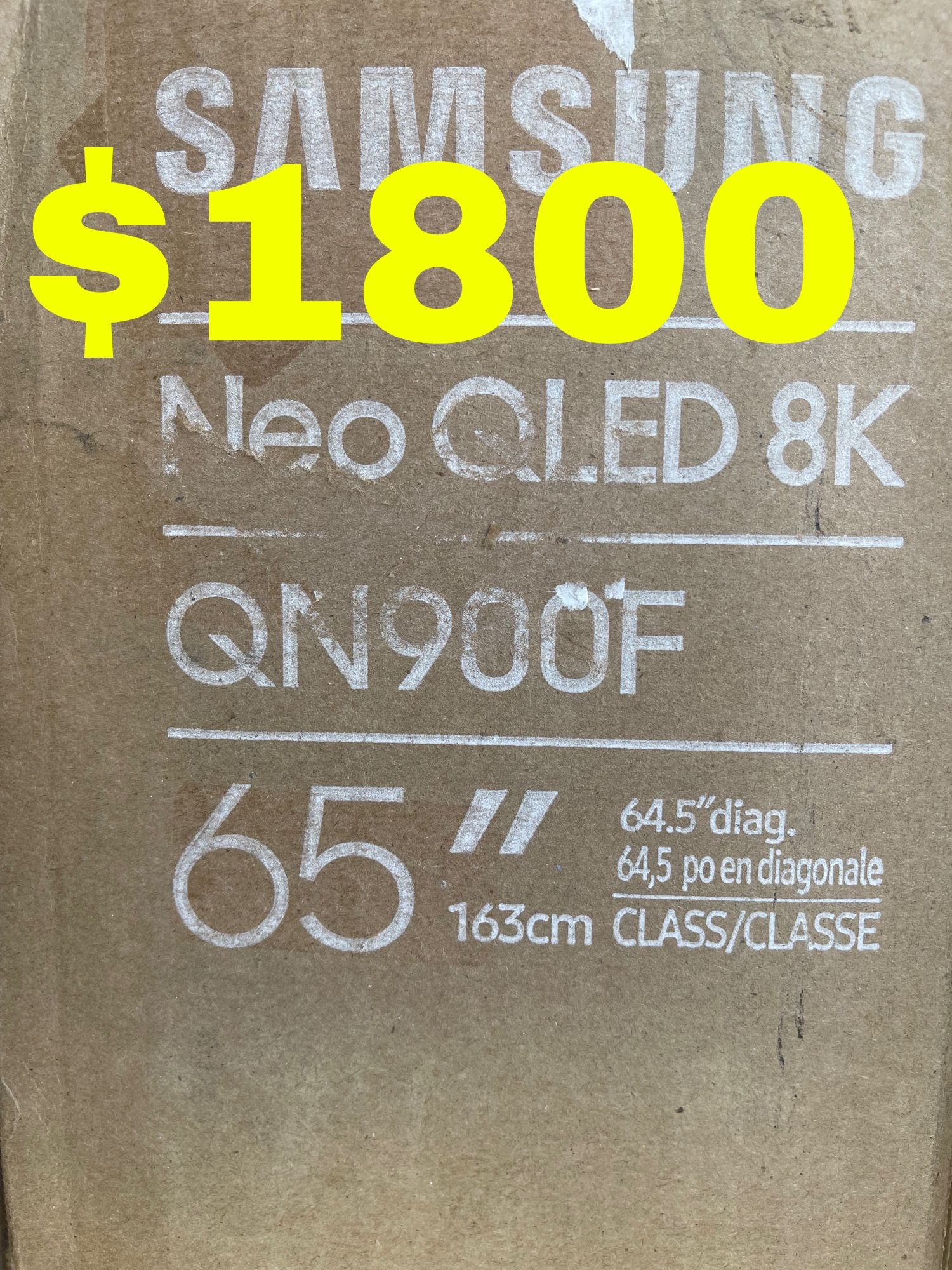 Samsung QN65QN900F 65” 8K Neo QLED Smart TV – NEW Open Box – $1800 (2025) Model