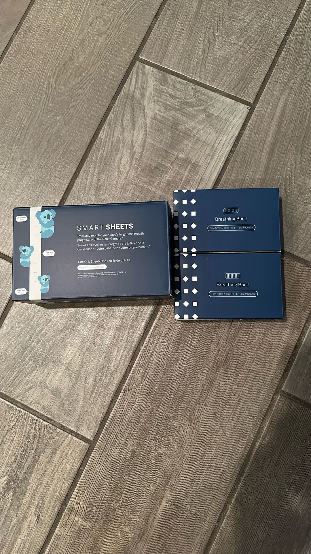 BRAND NEW Nanit Smart Sheets and 2 Breathing Bands