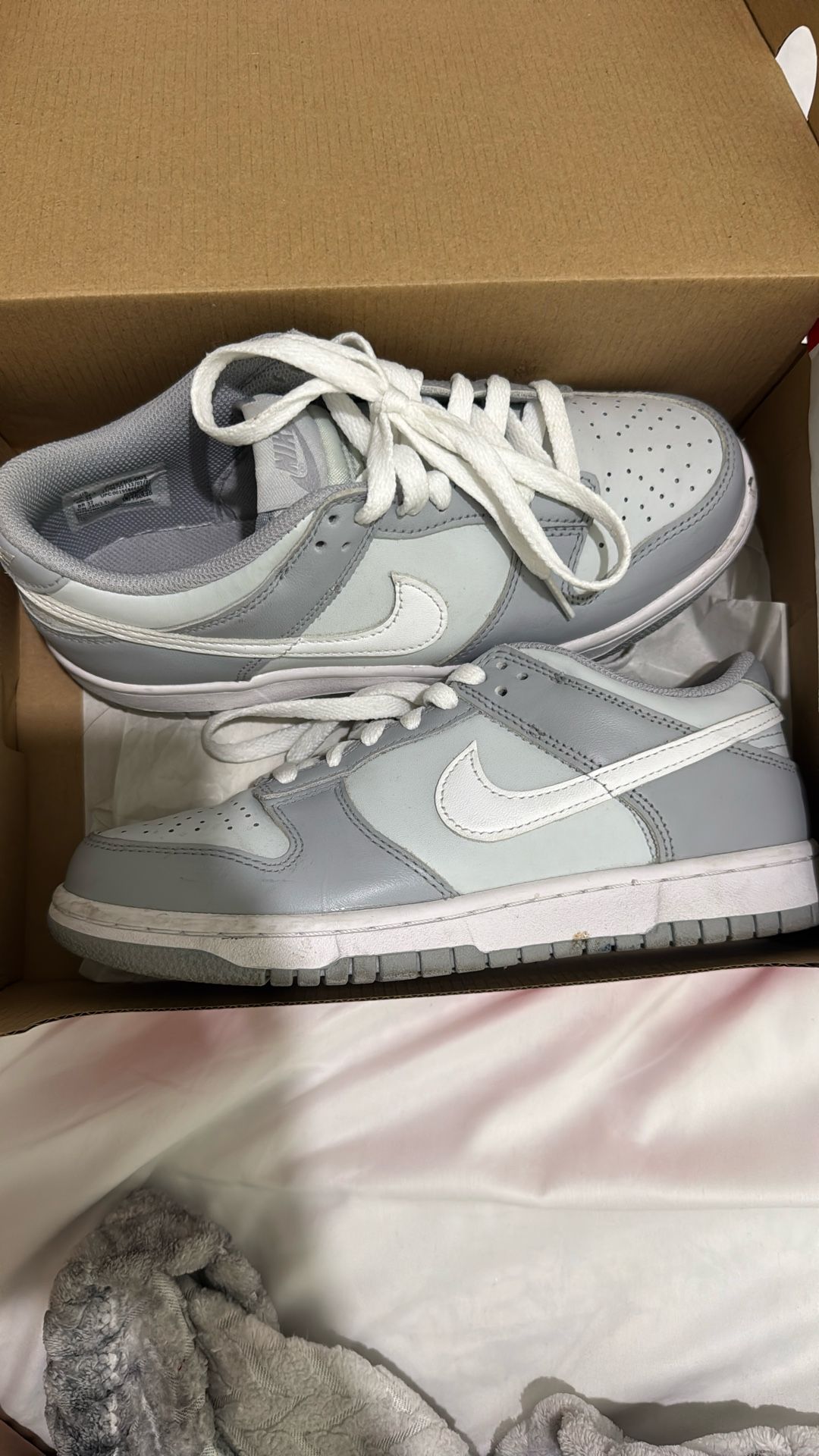 Nike Dunks Grey 6y