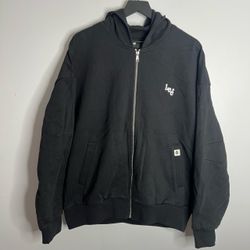 Lee City Walker Heavyweight Hoodie Seasonal Fit FW25 Mens Large Black