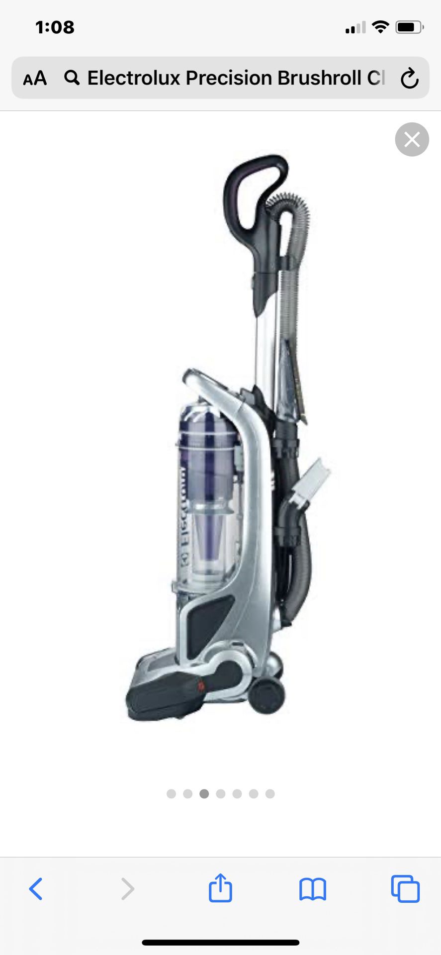 EL1188A Electrolux Precision Brushroll Bagless Upright Vacuum Hardly Used Like New Pet Hair Similar to Hoover or Dyson
