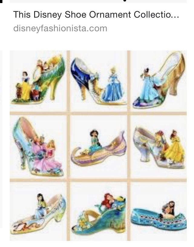 Disney Porcelain princess shoe ornaments