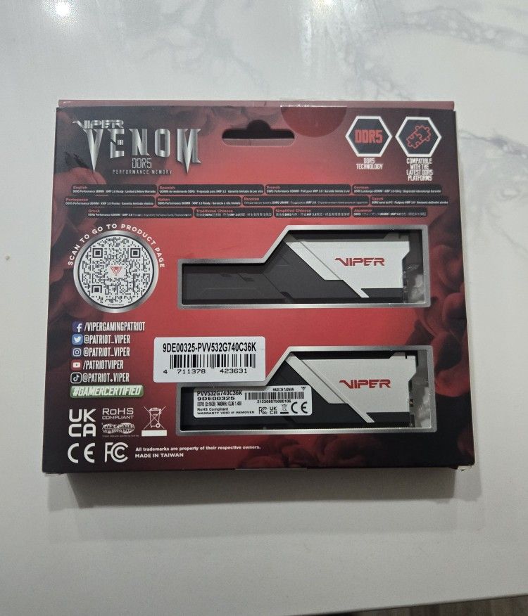 Patriot Venom DDR5 7600MT/S 32gb