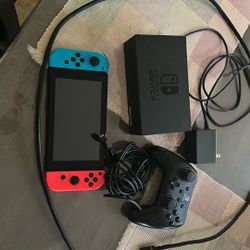 Nintendo Switch With A Dock, Controller