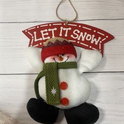 Christmas Decorations Hanging Snowman Let it Snow