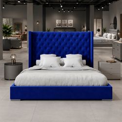 King Bed blue