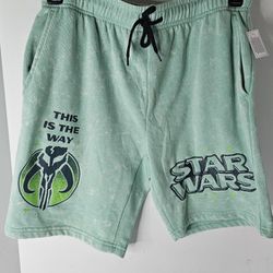 Mens Small(28-30) Star Wars Jogger Shorts 