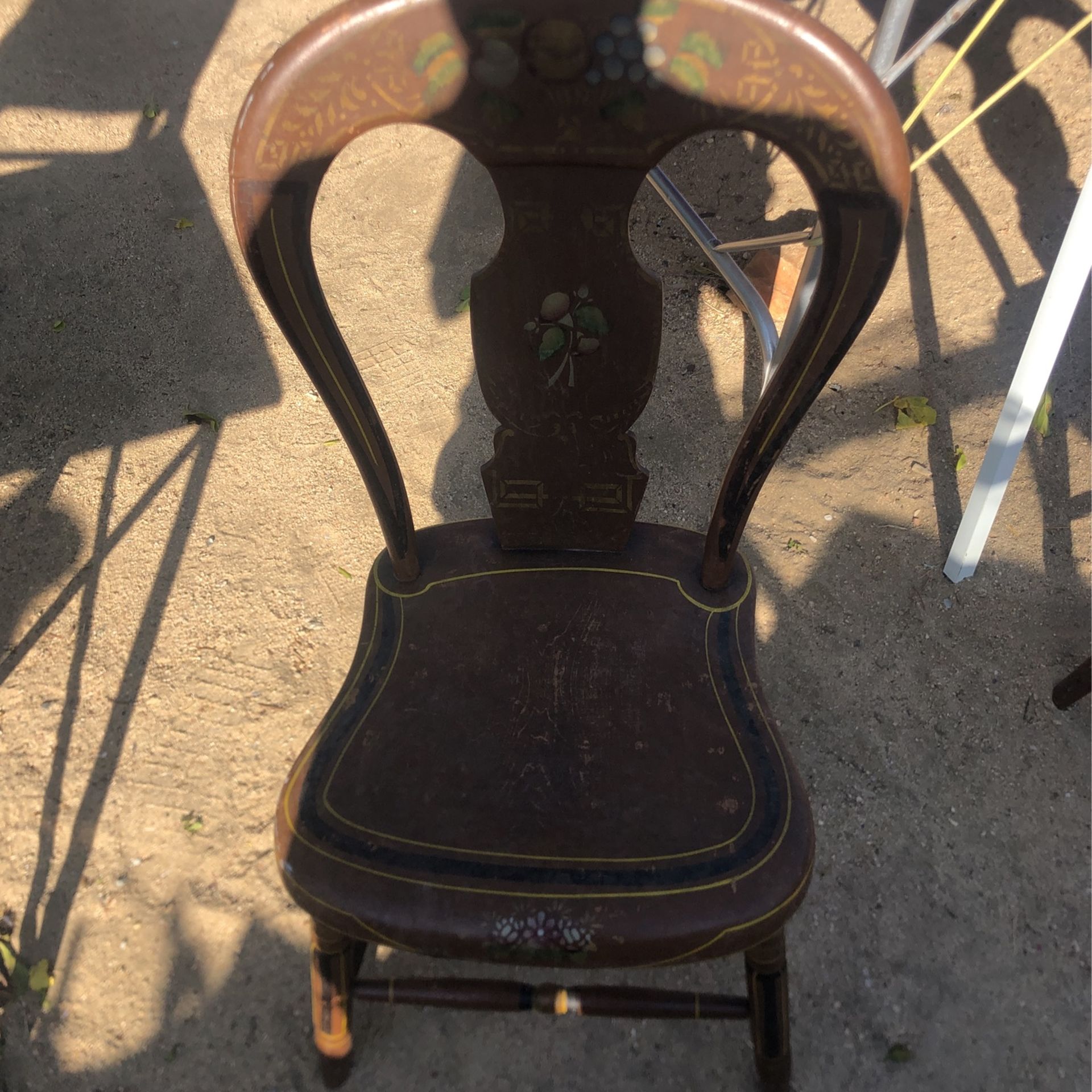 Pair Of Antique Painted Chairs 