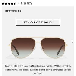 Never Worn Quay Australia High Key Sunglasses