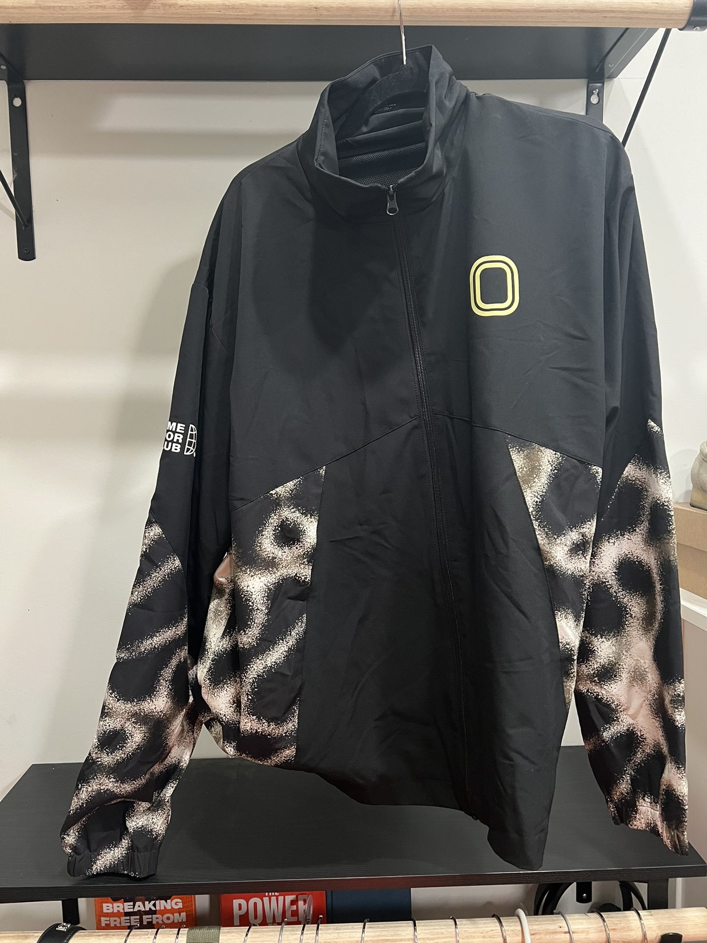 Overtime Black Windbreaker Jacket (Large) – Matching Set or Solo Piece