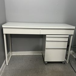 DESK IKEA AND FILING GABINETE 