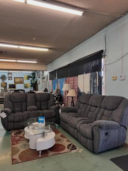 🔥Hot Deal🔥Brand New 2pc Name Brand High End Reclining Sofa and Reclining Loveseat $1699, Delivery Available, Payment available.
