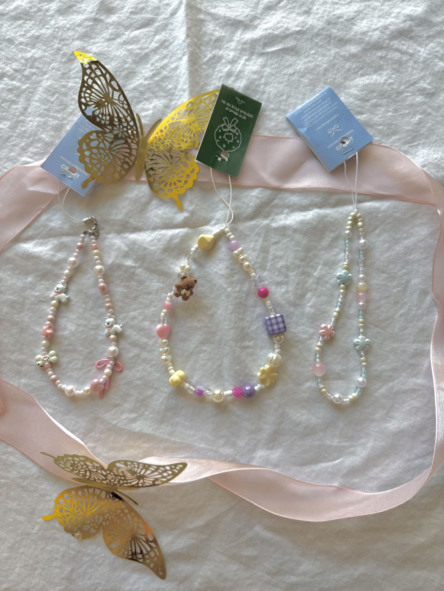 Pastel Beaded Cellphone Strings
