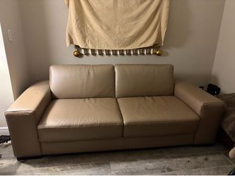 NATUZZI Clark  LEATHER 84” sofa