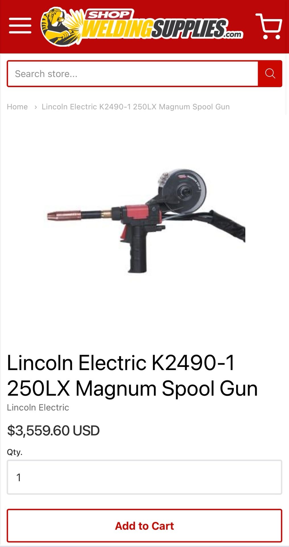 Lincoln Welder Spool Gun