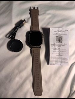 Tactical OD Green Touchscreen Smartwatch with Flashlight - Apple/Android Compatible with Charger