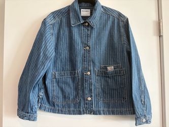 Old Navy Pinstripe Jean Jacket