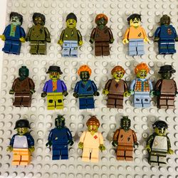 Green Zombie Minifigures Lot | New Custom Compatible LEGO Toys