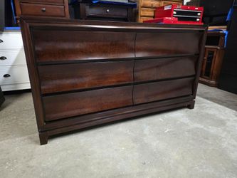 Brown Rustic Large 6 Drawer Dresser