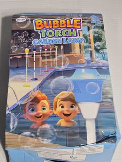 Bubble Torch Garden Lamp Bubble Machine w/ Lights Music Adjustable Height pink New