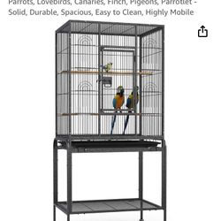 YINTATECH 53-inch Bird Cage for Cockatiels, Parakeets, Parrots, Lovebirds, Canaries, Finch, Pigeons, Parrotlet - Solid, Durable, Spacious, Easy to Cle