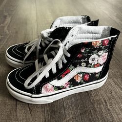 Girls Floral Vans Size 12