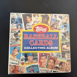 Vintage 1990s Topps 3-Ring Multicolor Acid-Free Hardcover Baseball Card Binder