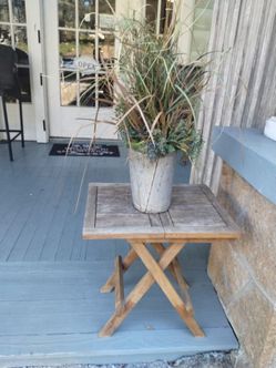 Teak Folding Outdoor Side Table