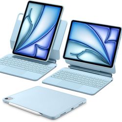 ESR iPad Air 11 Inch Case with Keyboard (M3/M2, 2025/2024) & iPad Pro 11/Air 5th/4th Gen Keyboard, Easy-Set Magnetic Stand, Portrait/Raised Modes