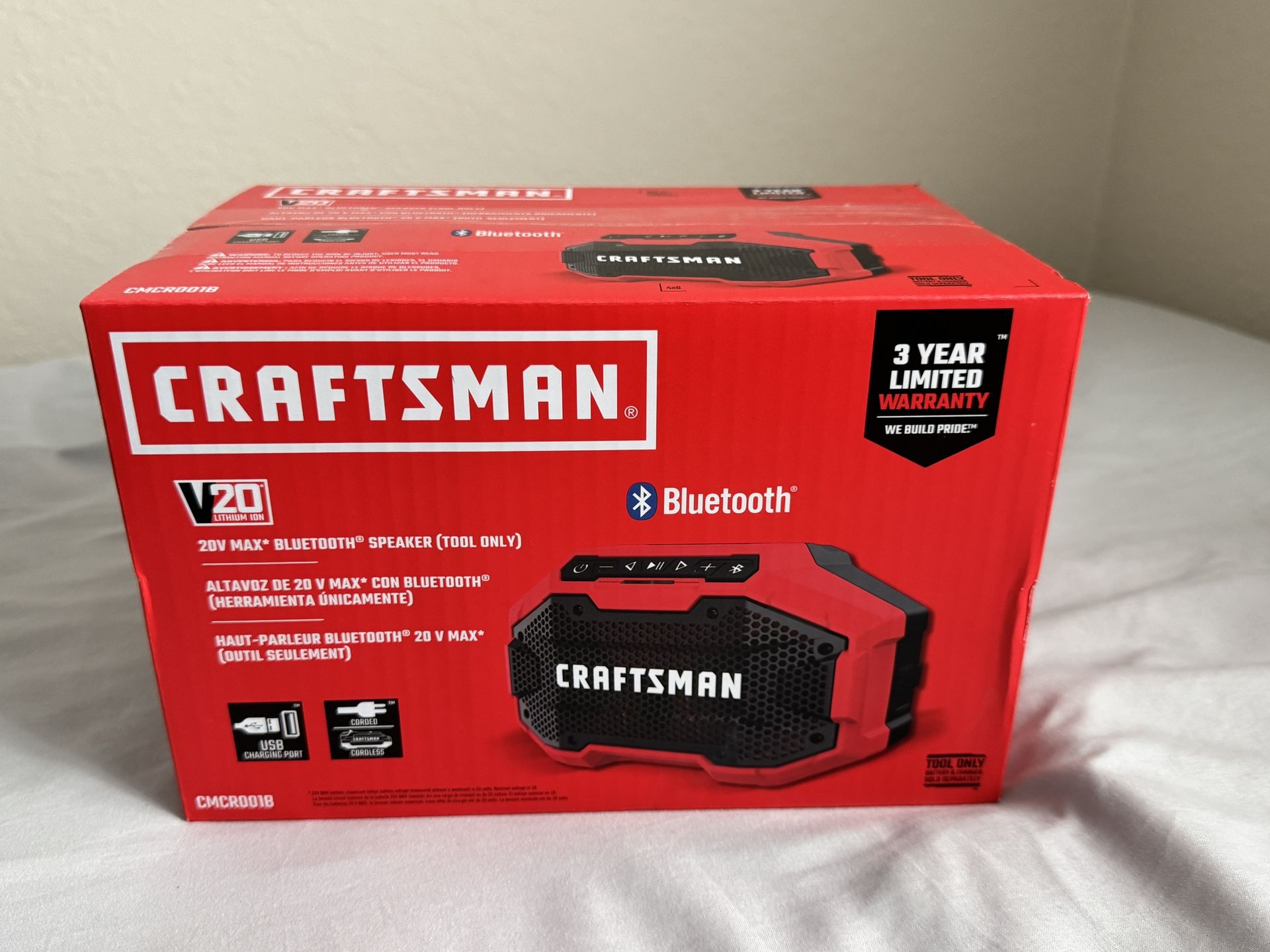 Craftsman v20 - 20 Volt max Cord Less Job site Bluetooth Speaker 