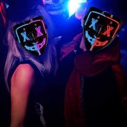 NEW Purge Mask Halloween LED Mask Halloween Costume Light Up Mask