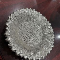 Silver Sunflower Dish