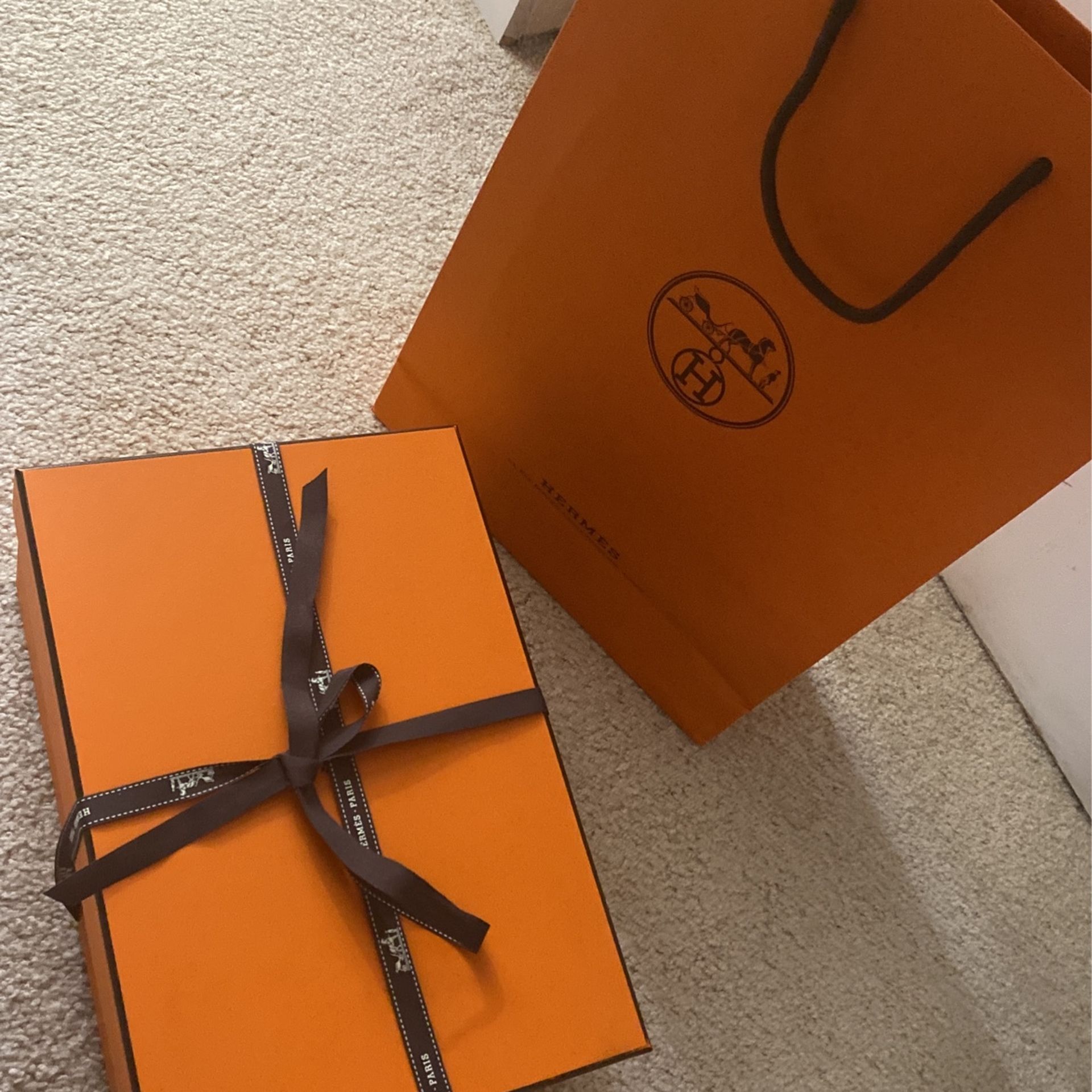 8x12 Hermes Bag And Box 