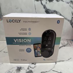 LOCKLY VISION SMART DOOR LOCK BIOMETRIC FINGERPRINT CAMERA DOORBELL BRAND NEW DEADBOLT EDITION