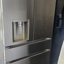 New Refrigerator Stainless Steel 4 Door Double Ice Maker Warranty Available 
