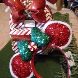 Loungefly Peppermint Candy Back Pack & Ears