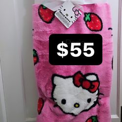 Hello Kitty Strawberry Blanket 